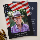 米国国旗の写真が発表を遠くに通過 招待状