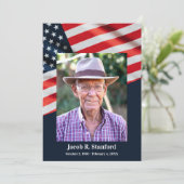 米国国旗の写真が発表を遠くに通過 招待状 (スタンド正面)