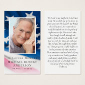 米国国旗の写真記念祈りの言葉カード (正面&裏面)