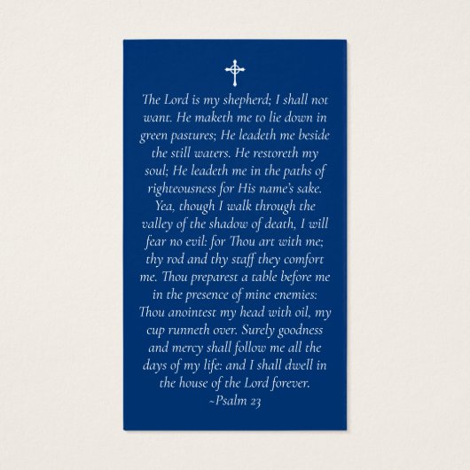 米国国旗の写真記念祈りの言葉カード (裏面)