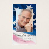 米国国旗の写真記念祈りの言葉カード (正面)