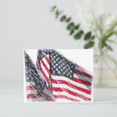 米国国旗の切り出し ポストカード (スタンド正面)