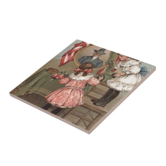 米国国旗の南北戦争連合記念子 タイル (側面)