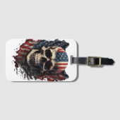 米国国旗の危険記号ラゲージタグ ラゲッジタグ (正面横)
