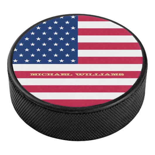 米国国旗の名モノグラムの称愛国的チーム アイスホッケーパック (3/4)