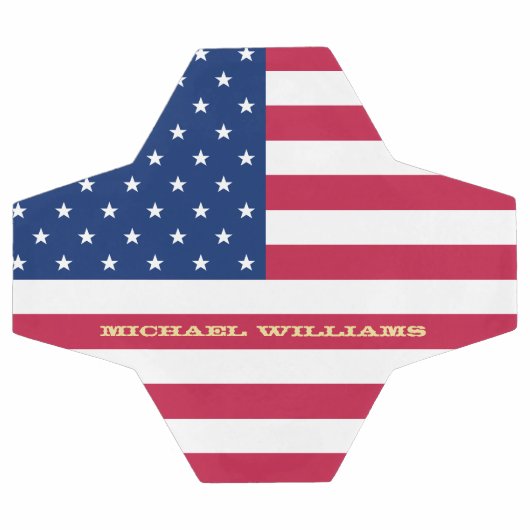 米国国旗の名モノグラムの称愛国的チーム サッカーボール (フラット)