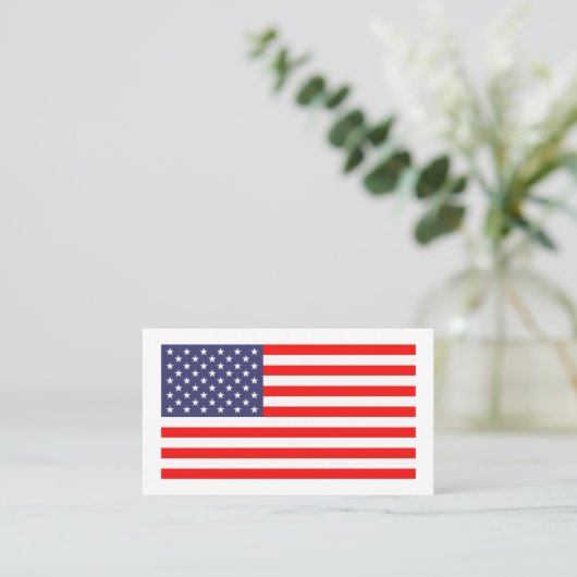 米国国旗の名刺テンプレート 名刺 (スタンド正面)