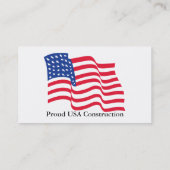 米国国旗の名刺 名刺 (裏面)