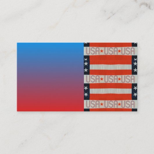 米国国旗の名刺 名刺 (正面)