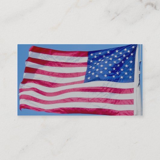 米国国旗の名刺 名刺 (裏面)