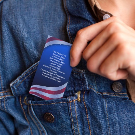 米国国旗の名刺 名刺