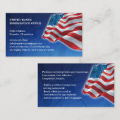 米国国旗の名刺 名刺 (正面/裏面)