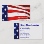 米国国旗の名刺 名刺 (正面/裏面)