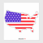 米国国旗の国：愛国心のあるアメリカ シール (シート)