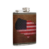 米国国旗の地図 フラスク (右)