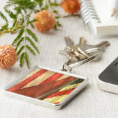 米国国旗の基本キーチェーン キーホルダー (側面)