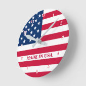 米国国旗の壁時計 ラウンド壁時計 (傾斜)