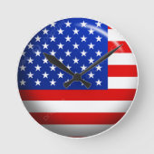 米国国旗の壁時計 ラウンド壁時計 (正面)