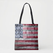 米国国旗の壁 トートバッグ (正面)