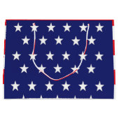 米国国旗の大抱き枕赤白と青 ラージペーパーバッグ (正面)