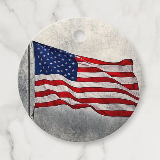 米国国旗の好意/贈り物のラベル フェイバータグ (正面)