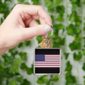 米国国旗の宝石 キーホルダー (手)