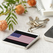 米国国旗の宝石 キーホルダー (側面)