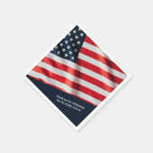 米国国旗の家族の写真7月4日のパーティー スタンダードカクテルナプキン (角)