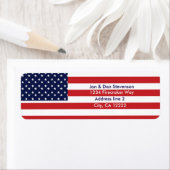 米国国旗の差出人住所ラベル星とストライプ ラベル (インサイチュ)