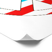 米国国旗の平和標識 ポスター (角)