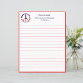 米国国旗の平和記号パーソナライズされた (スタンド正面)