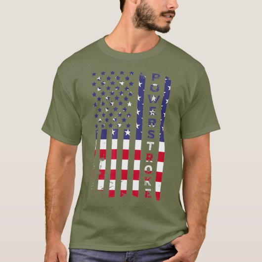 米国国旗の強さ Tシャツ (正面)
