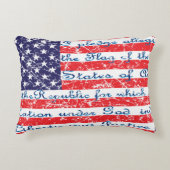 米国国旗の忠誠の誓い アクセントクッション (正面)