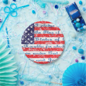 米国国旗の忠誠の誓い ペーパープレート (パーティー)