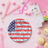 米国国旗の忠誠の誓い ペーパープレート (パーティー)