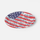 米国国旗の忠誠の誓い ペーパープレート (アングル)