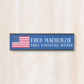 米国国旗の愛国事務所の扉の看板 サインプレート (正面)