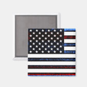 米国国旗の愛国心の切手 マグネット (正面/裏面)