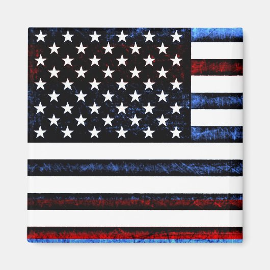 米国国旗の愛国心の切手 マグネット (正面)