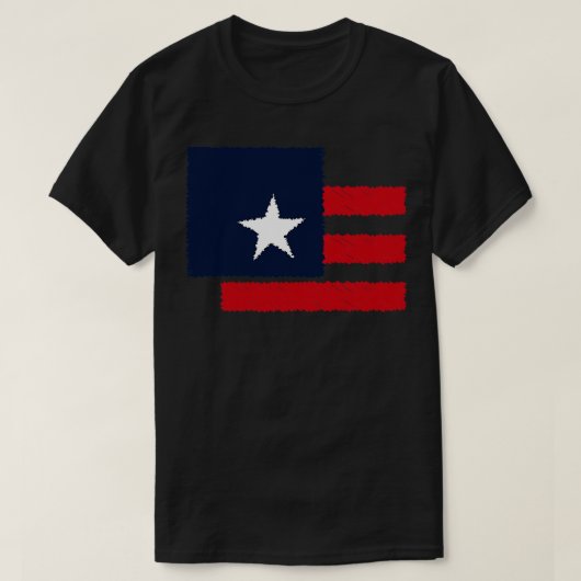米国国旗の愛国心の強さ7月4日 Tシャツ (デザイン正面)