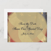 米国国旗の愛国心の日付ポストカードの保存 案内ポストカード (正面/裏面)