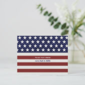 米国国旗の愛国心7月4日空白の戻り ポストカード (スタンド正面)