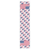 米国国旗の愛国心 ショートテーブルランナー (正面)