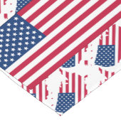 米国国旗の愛国心 ショートテーブルランナー (コーナー)