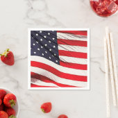 米国国旗の愛国心 スタンダードカクテルナプキン (インサイチュ)