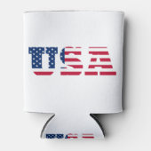 米国国旗の愛国心 缶クーラー (正面)