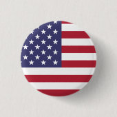 米国国旗の愛国的なアメリカ国旗の星とストライプ 缶バッジ (正面)
