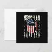 米国国旗の愛国的なアメリカ溶接機の溶接ヘルメット 招待状 (正面/裏面)