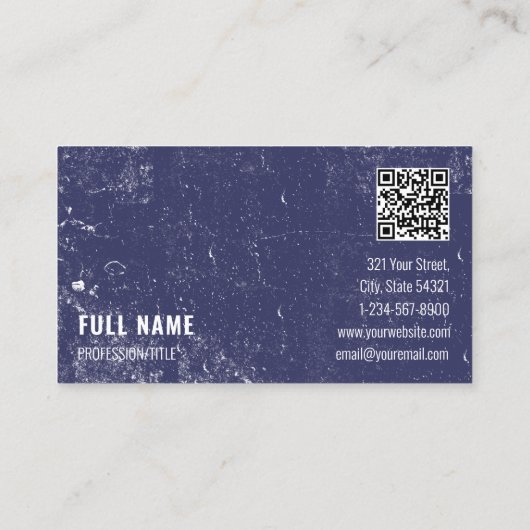 米国国旗の愛国的なアメリカ赤白青QRコード 名刺 (裏面)