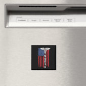 米国国旗の愛国的なナース週間の看護 マグネット (インサイチュ (食洗機))